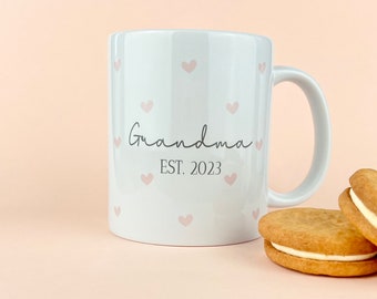 New Grandma Mug, Personalised New Grandparent Mug, New Grandparents Gift, Grandparents Est Mug, Nanny Gift