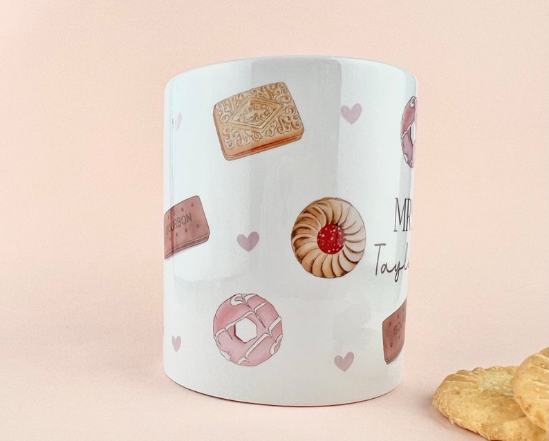 Biscuits Personalised Mug, Custom Mug, Customised Name Coffee Cup, Gift for Friend, Bridesmaid Gift, Mother Gift for Her, image 5