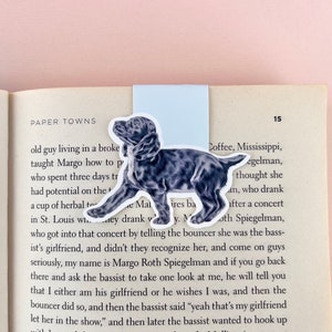 Spaniel Puppy Dog Magnetic Bookmark, Book Lover Gift, Book Worm, Cute Bookmark, Illustrated Bookmark, Animal Page Saver, Book Accessories