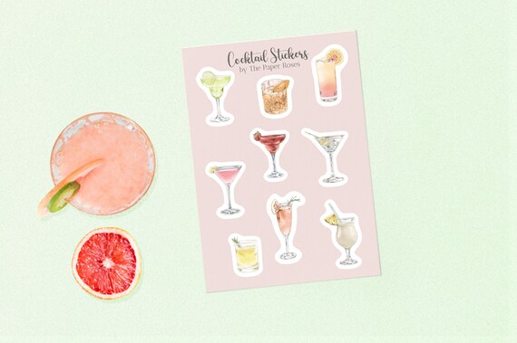 Mini Cocktail Drink Stickers