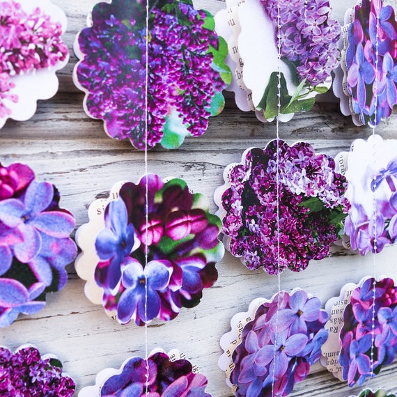 Purple Wedding Decor Lilac Garland Lilac Wedding Decor Etsy