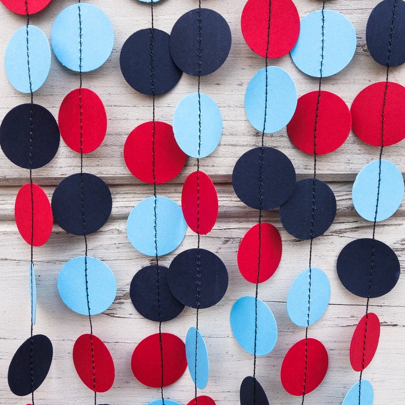 Blue And Red Decor Thomas The Train Birthday Decorations Red Etsy