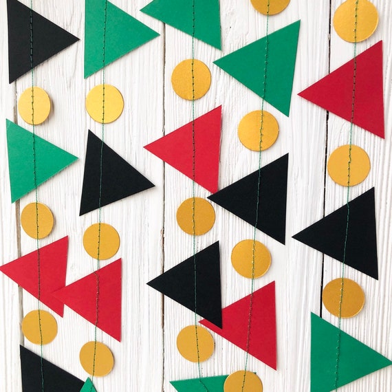 Kwanzaa Garland Kwanzaa Party Decor Kwanzaa Backdrop Etsy
