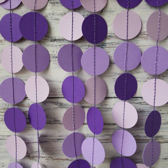 Purple Wedding Decor Purple Birthday Decor Purple Garland Etsy