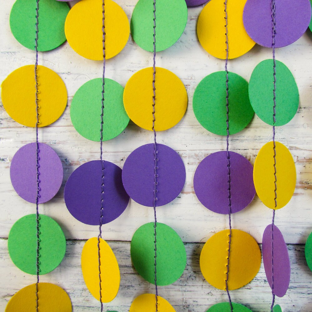 Green Garland Mardi Gras Decorations Peter Pan Party Etsy