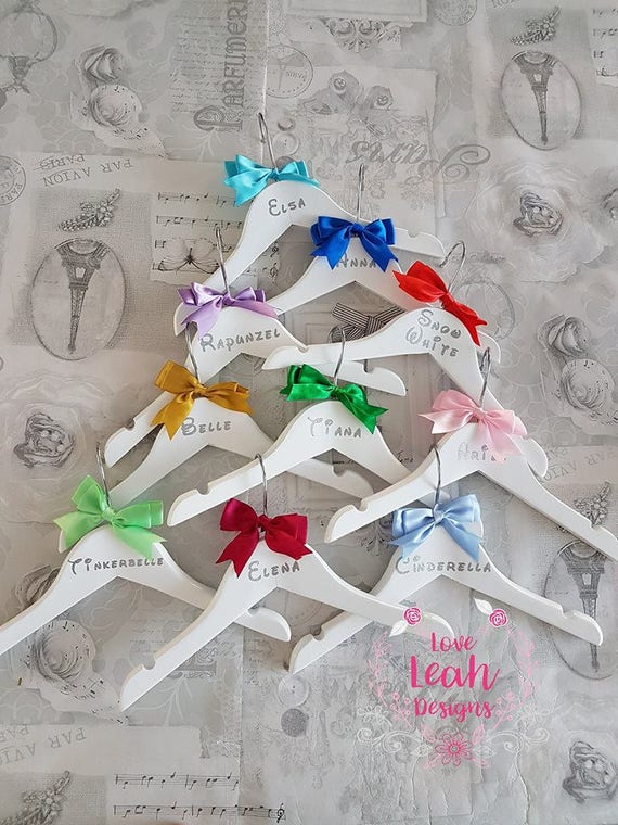 Personalised Disney Princess hangers dress up hangers kids Etsy
