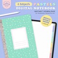 Digital Notebook Pastel, Goodnotes Notebook, Goodnotes Planner,  goodnotes template, iPad pro planner,Dotted, Grid, Cornell Template product logo