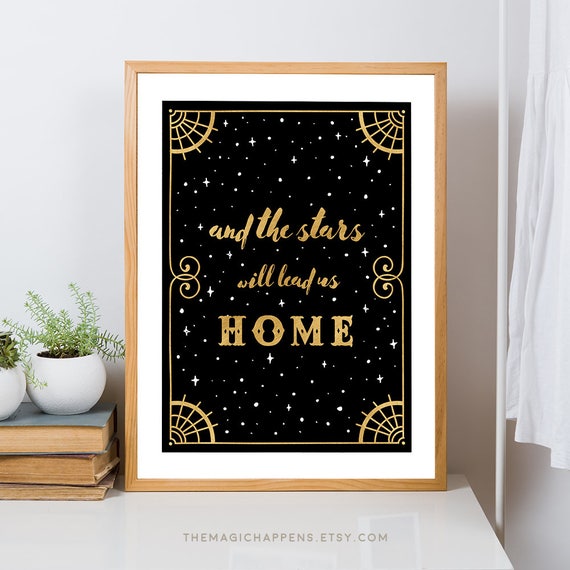 Home Quotes Wall Art Printable Stars Art Deco Print Boho - Etsy ...