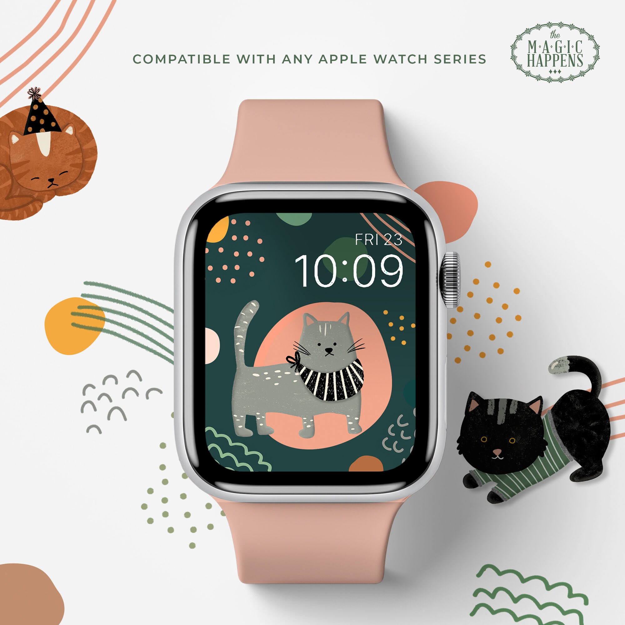 Apple Watch Face Playful Kitty Iphone Wallpaper Cat Lady - Etsy Canada