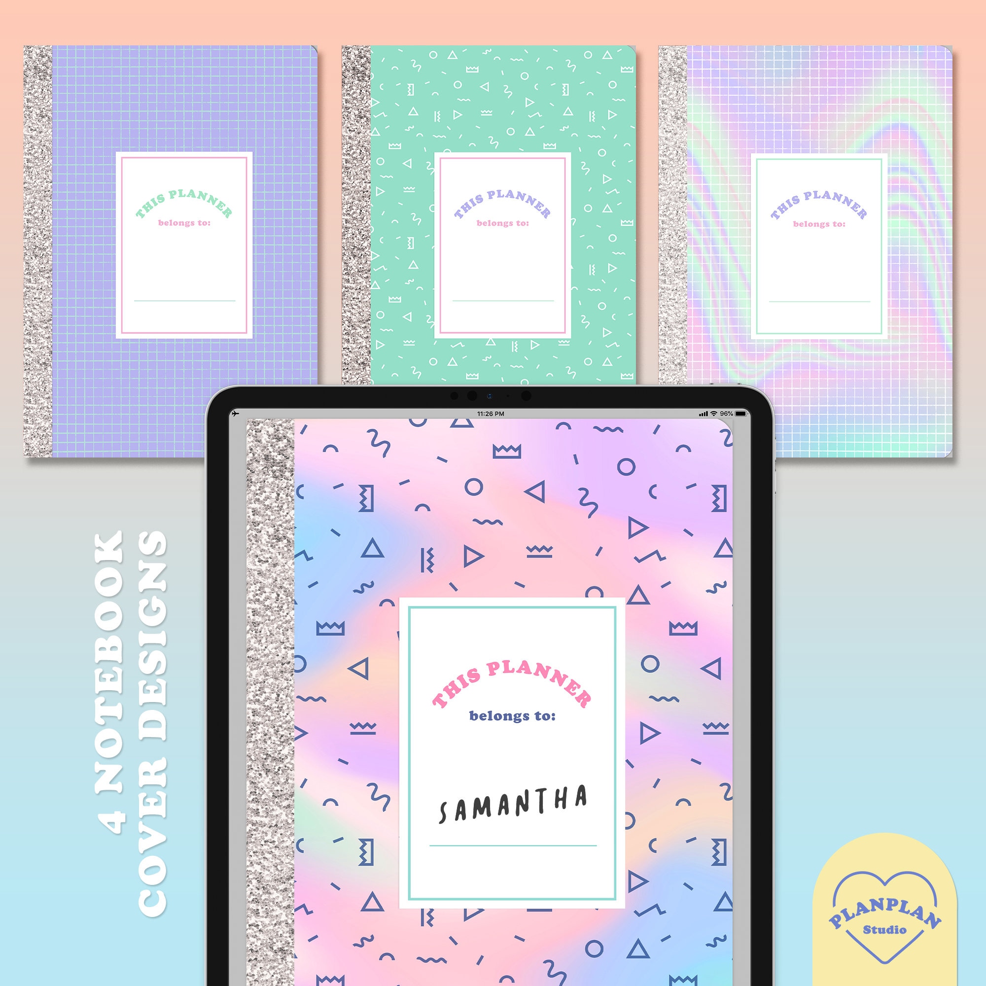 Paper & Party Supplies iPad Planner Goodnotes Template Undated Digital