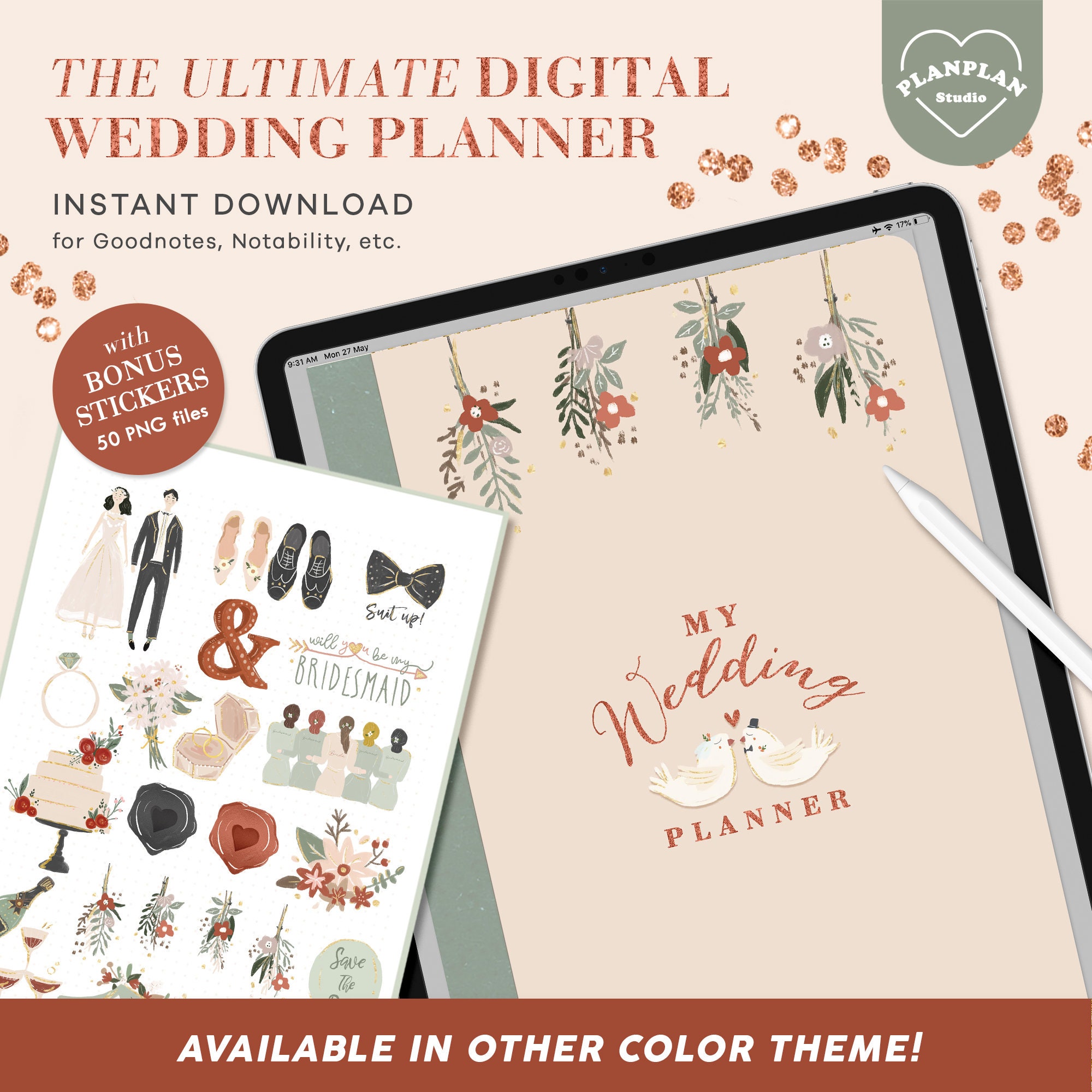 Digital Wedding Planner Wedding Goodnotes Planner Wedding | Etsy