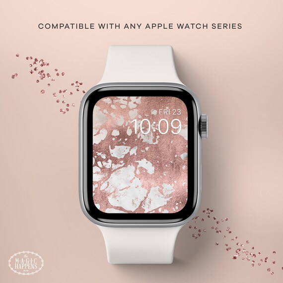 Rose Gold Marble Apple Watch Wallpaper Marble Iphone Etsy 日本
