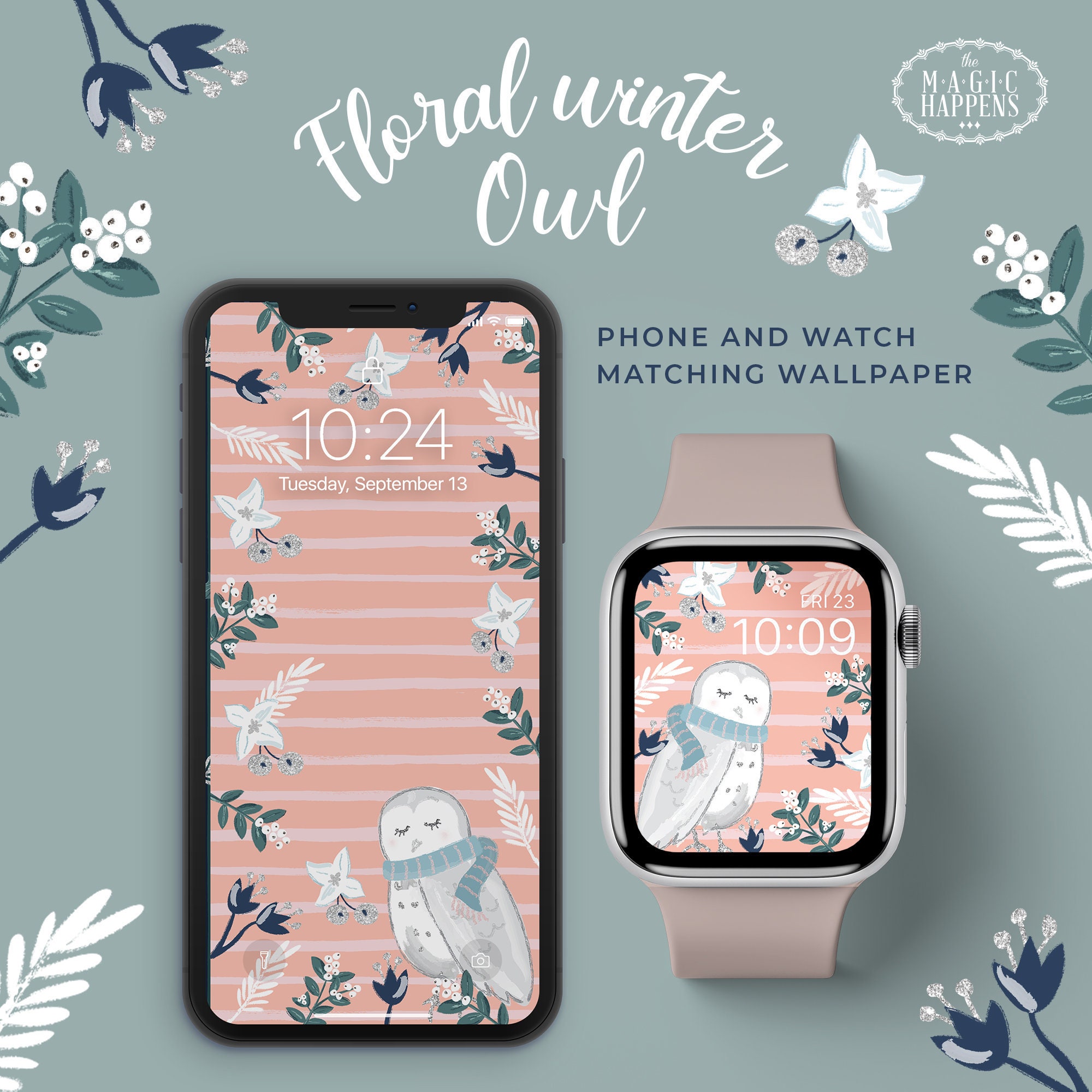 Apple Watch Wallpaper Winter Owl Iphone Wallpaper Whimsical Etsy Finland Apple Watch Wallpaper Winter Owl Iphone Wallpaper Whimsical Etsy Finland