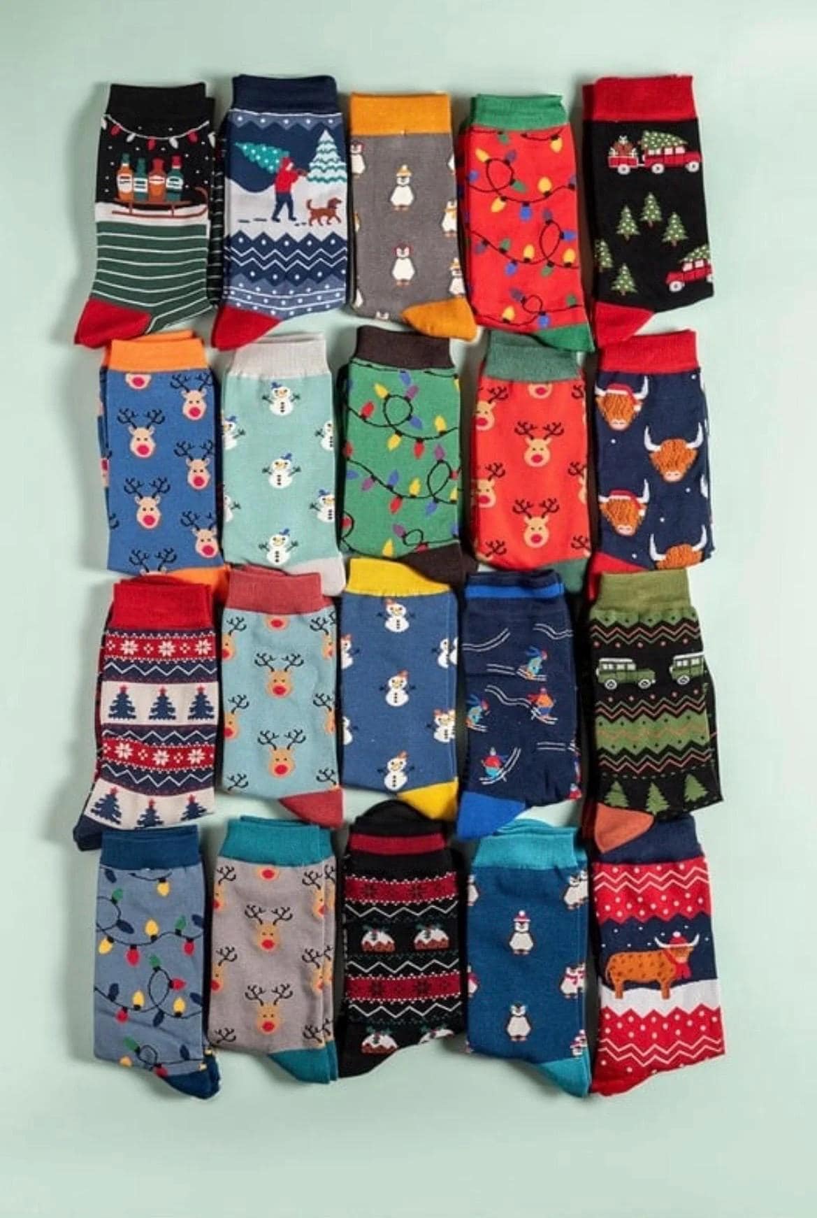 Christmas Bamboo Socks Size 7-11 Men's Festive Socks