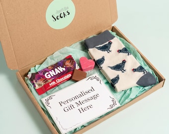 Ladies Hen Bamboo Socks, Chocolate and Soap letterbox gift