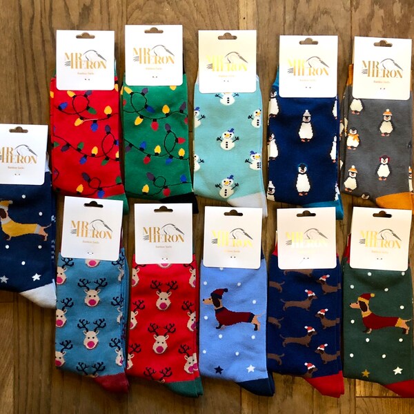 Christmas Bamboo Socks | Size 7-11 | Men’s Festive Socks