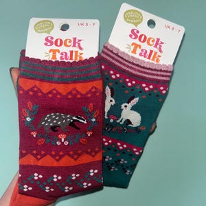 Woodland animals Bamboo Socks | size 3-7