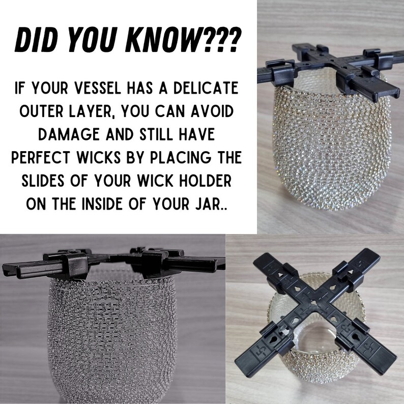 6 Pack Universal Wick Holders, Adjustable Tool for Candle Makers Etsy