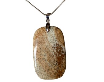 Jasper Necklace, Pendant Necklace, Gemstone Pendant Necklace, Gemstone Necklace, Stone Necklace, Stone Pendant, Stone Jewelry