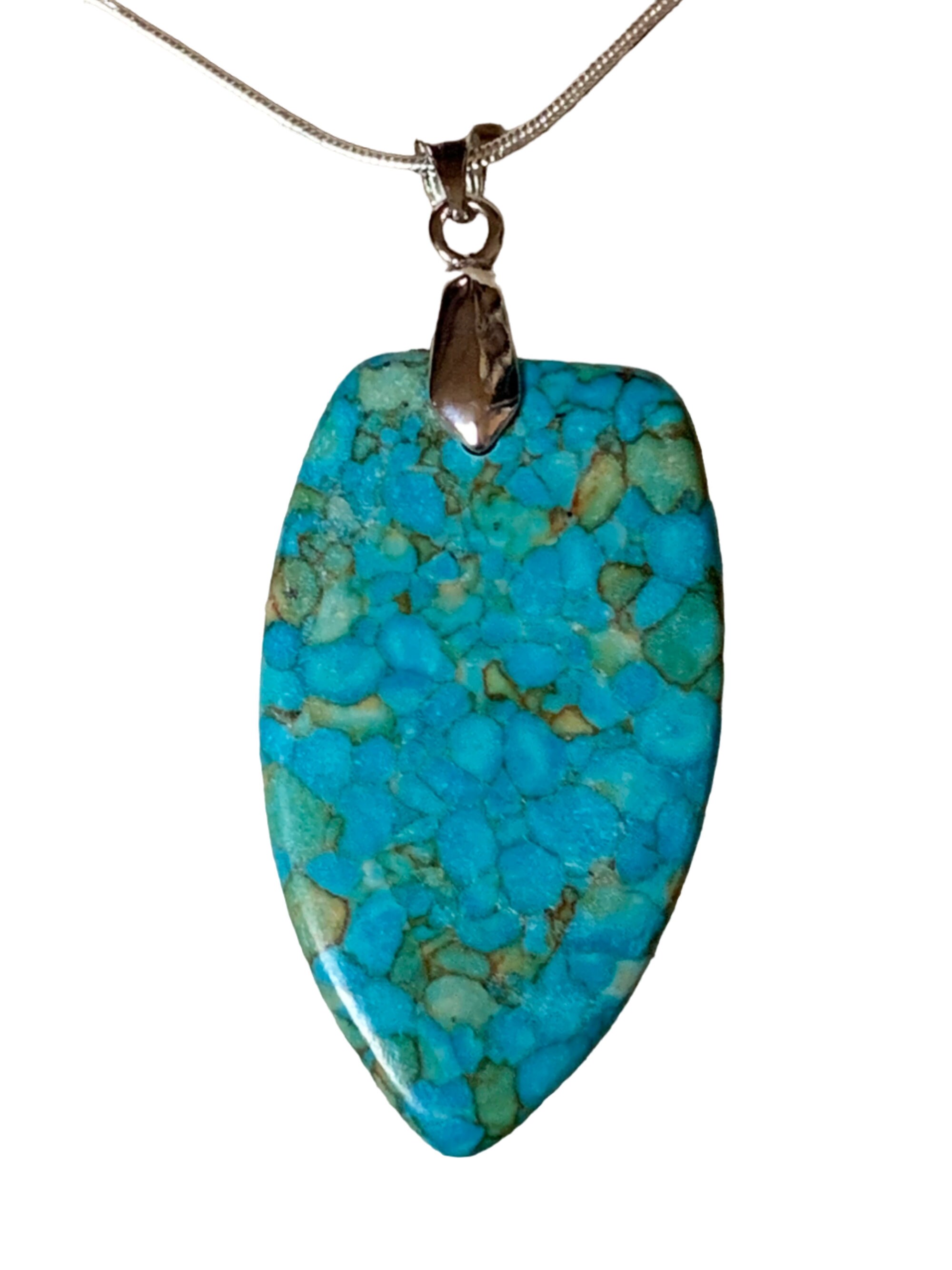 Turquoise Gemstone Pendant Necklace Natural Raw Crystal Stone - Etsy