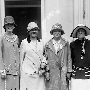 Group of Women in Fancy Hats Cloche Mother Daughter Vintage Photo Instant Digital Download Scrapbook Junk Journal Altered Art Fashion