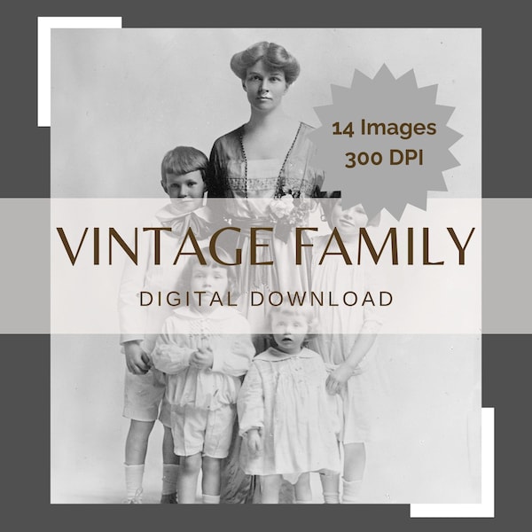 14 Image Bundle of Vintage Photos for Junk Journals, Scrapbooking, Creative Journals INSTANT Digital Download