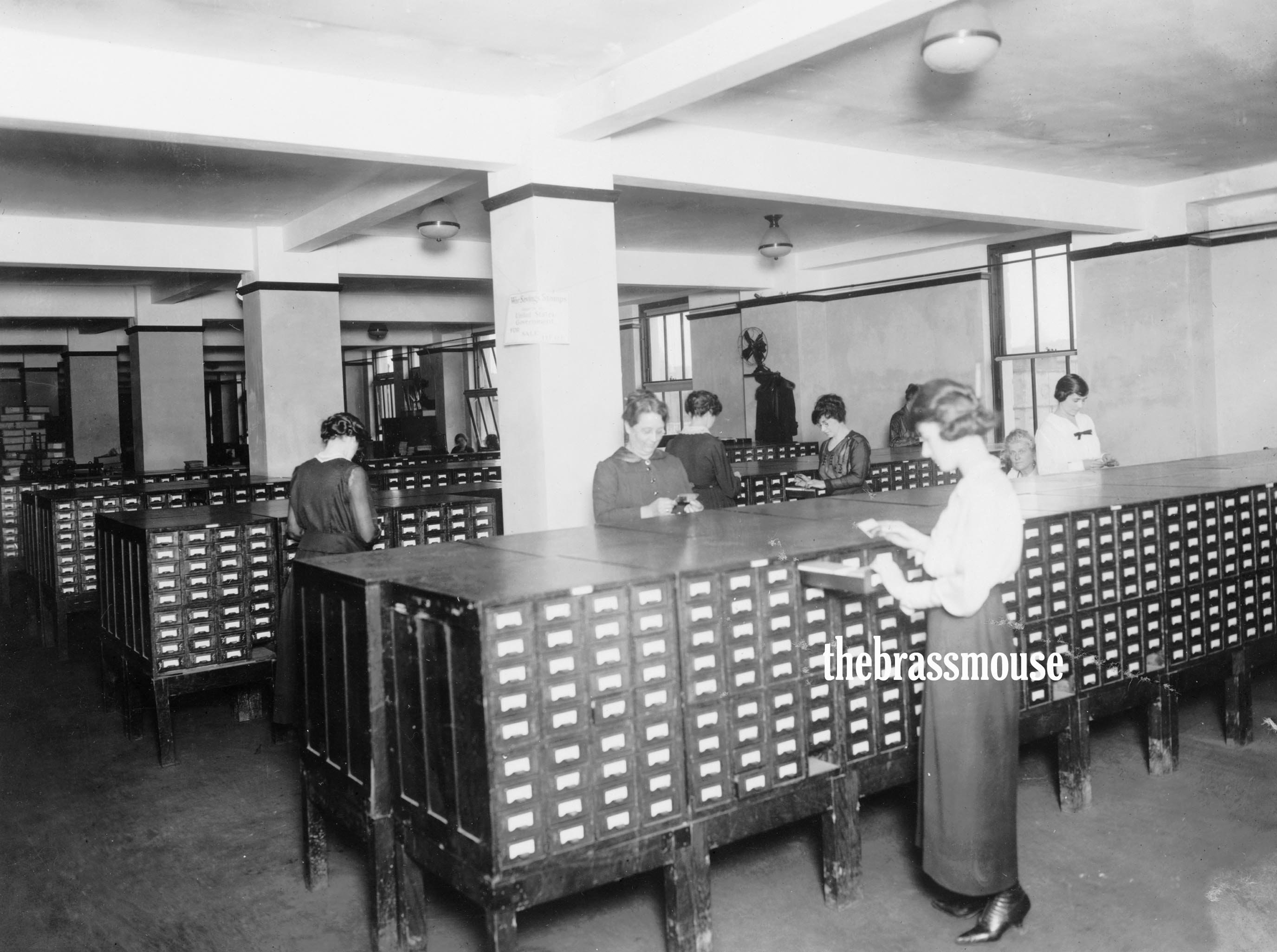 Vintage Office Research Filing Secretary Photograph Etsy