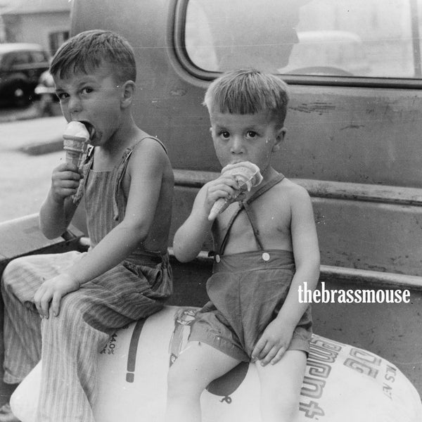 Little Boy with Ice Cream Photograph Instant Vintage Photo Digital Download 1940s Child Black White Summer Scrapbook Collage Junk Journal