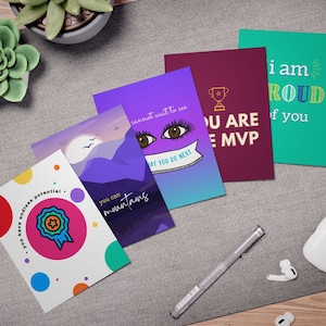 Motivationskarten Innen leer Inspirierende Zitate Team Feier Coworker Geschenk Freundin Karten Mitarbeiter Wertschätzung Karte MVP Karte