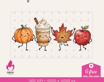Fall Doodle png | Cozy Aesthetics | Autumn Fall Vibe | Designer fall png | Colorful Cozy Cute Design | Whimsical Doodles | Fall Friends png