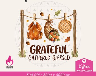 Designer Thanksgiving png | Thankful Heart Sublimation png | Cozy Fall Seasonal | Thanksgive png | Grateful Thankful Blessed Pumpkin Design