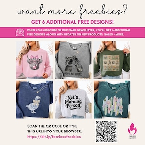 Puede incluir: Una colecci&oacute;n de seis sudaderas de cuello redondo con varios estampados gr&aacute;ficos: una vaca highland rosa, un mapache gris con gafas de sol, un dise&ntilde;o floral verde de mama, un ganso azul con lazo, un dise&ntilde;o de texto gris y un estampado floral abstracto verde.