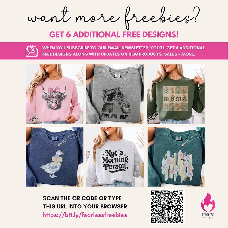 Puede incluir: Una colecci&oacute;n de seis sudaderas de cuello redondo con varios estampados gr&aacute;ficos: una vaca highland rosa, un mapache gris con gafas de sol, un dise&ntilde;o floral verde de mama, un ganso azul con lazo, un dise&ntilde;o de texto gris y un estampado floral abstracto verde.