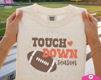 Touchdown Season png / Sudadera de día de partido de fútbol png / Diseño de sublimación de fútbol moderno / Estética occidental audaz / Amantes del fútbol