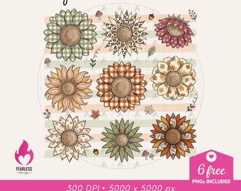Boho Sunflower png | Aesthetics Girly | Autumn Fall Vibe | Colorful Cozy Cute | Sunflower Lovers | Floral Boho Designs | Cozy Fall Seasonal