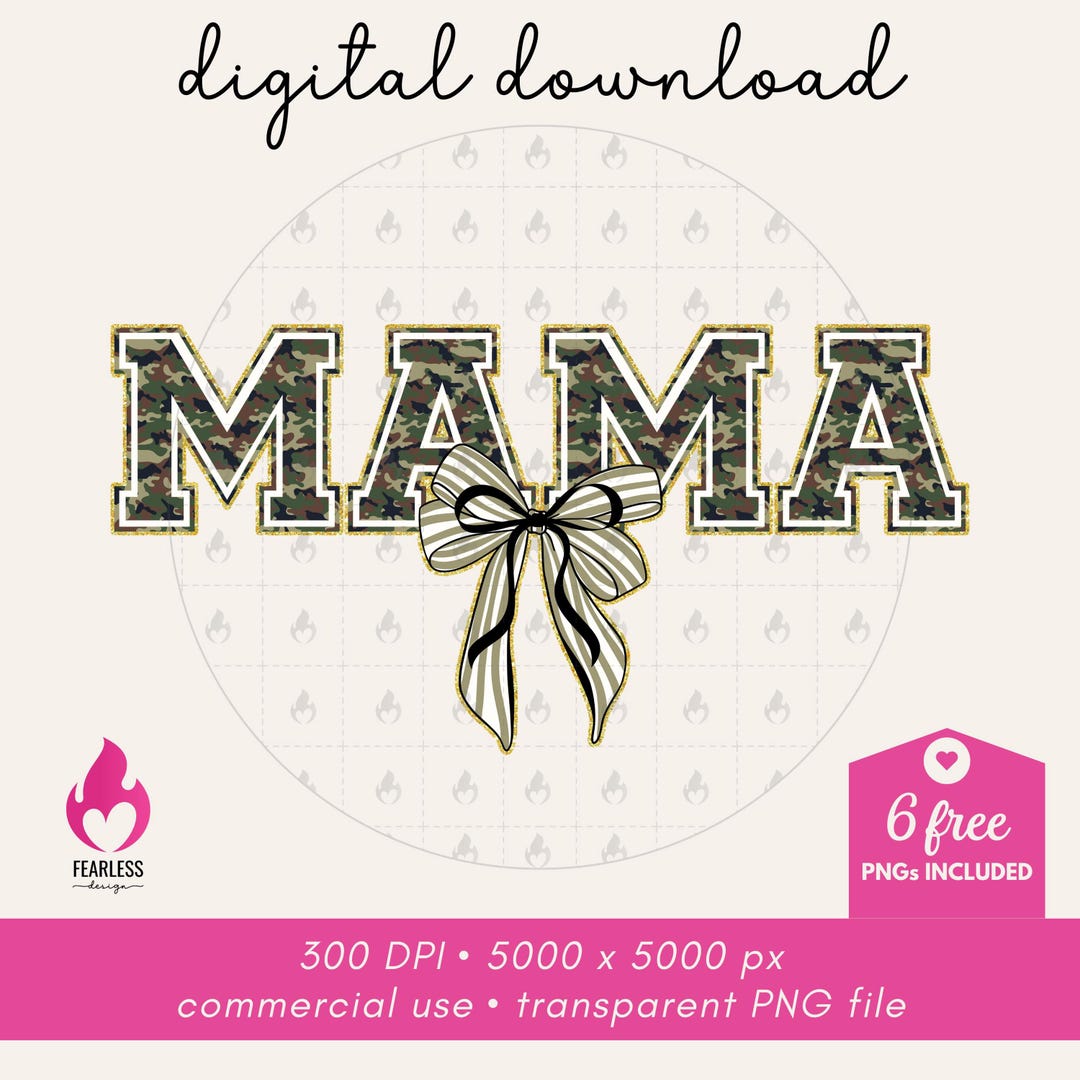 Camo Coquette Mama Png | Camo Mama Sublimation Design | Mothers Days ...