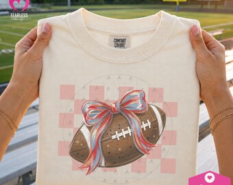 Football Coquette png | Football Gameday Sweatshirt png | Brushstroke Coquette Sublimation | Brushstroke Glitter Bows png | Football Lovers