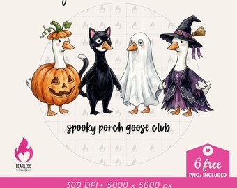 Spooky Porch Goose png | Funny Goose Shirt png | Whimsical Doodles Sublimation Design | Goose Lovers | Goose Cuteness | Porch Goose Mama