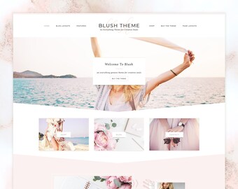 SALE Blush - Feminine WordPress Theme. Genesis Child Theme. Shop Theme. WooCommerce. Portfolio Theme. Photography. Responsive Design