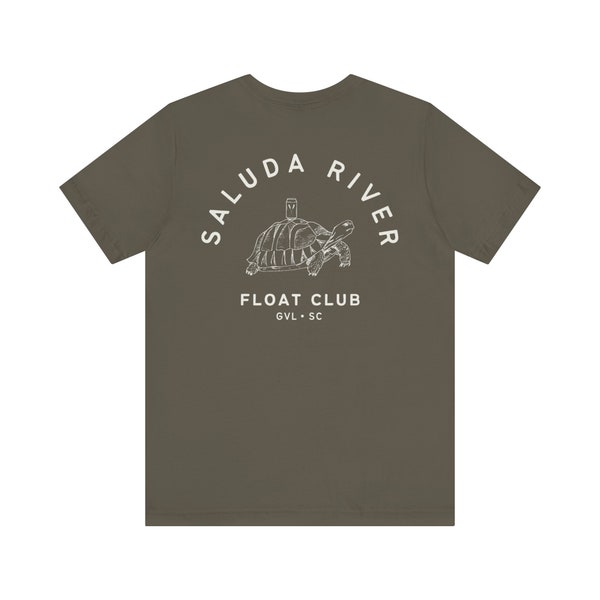 Saluda River Float Club | Unisex Short Sleeve Tee | Army Green