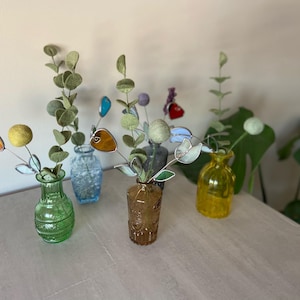 Glasmalerei Blumenvasen