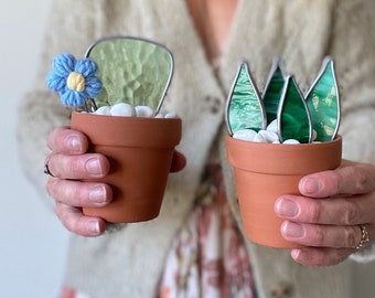 Stained Glass Potted Plants