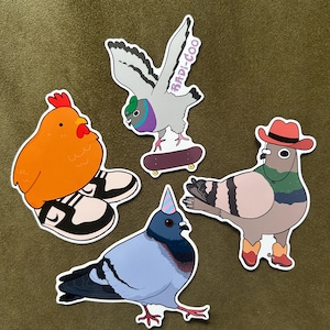 Funky Bird Stickers