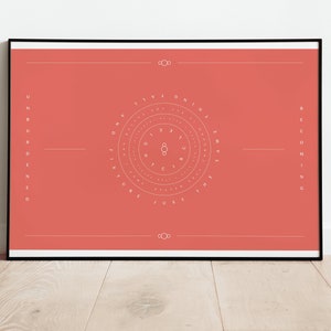 8 Circle Typographic Poster – 22 A Million – Bon Iver