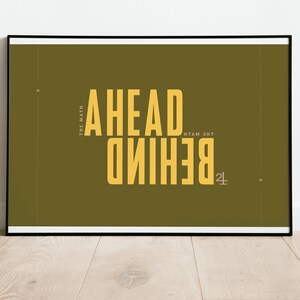 21 M00N WATER Typographic Poster – 22 A Million – Bon Iver
