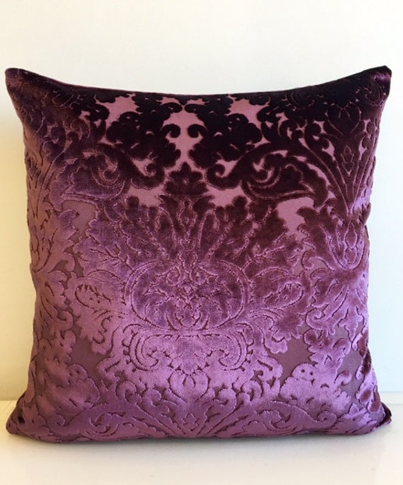 Purple Velvet Throw Pillows Velvet Pillow Cover Purple Etsy
