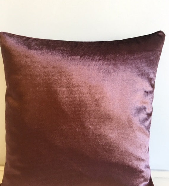 Brown Velvet Throw Pillows Velvet Pillow Cover Brown Etsy