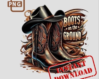 Boots On The Ground, Men&#39;s/Women&#39;s, Cowboy/Cowgirl hat, digital download