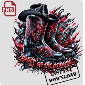 Boots on The Ground, Men&#39;s/Women&#39;s, Cowboy/Cowgirl hat, digital download