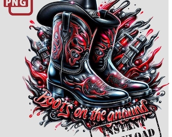 Boots on The Ground, Men&#39;s/Women&#39;s, Cowboy/Cowgirl hat, digital download